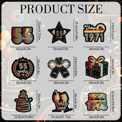Vintage 55Th Birthday Decorations – 9 Pcs Retro Sunset Party Paper Table Honeyco