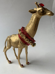 Gold Circus Animals Elephant Cake Topper