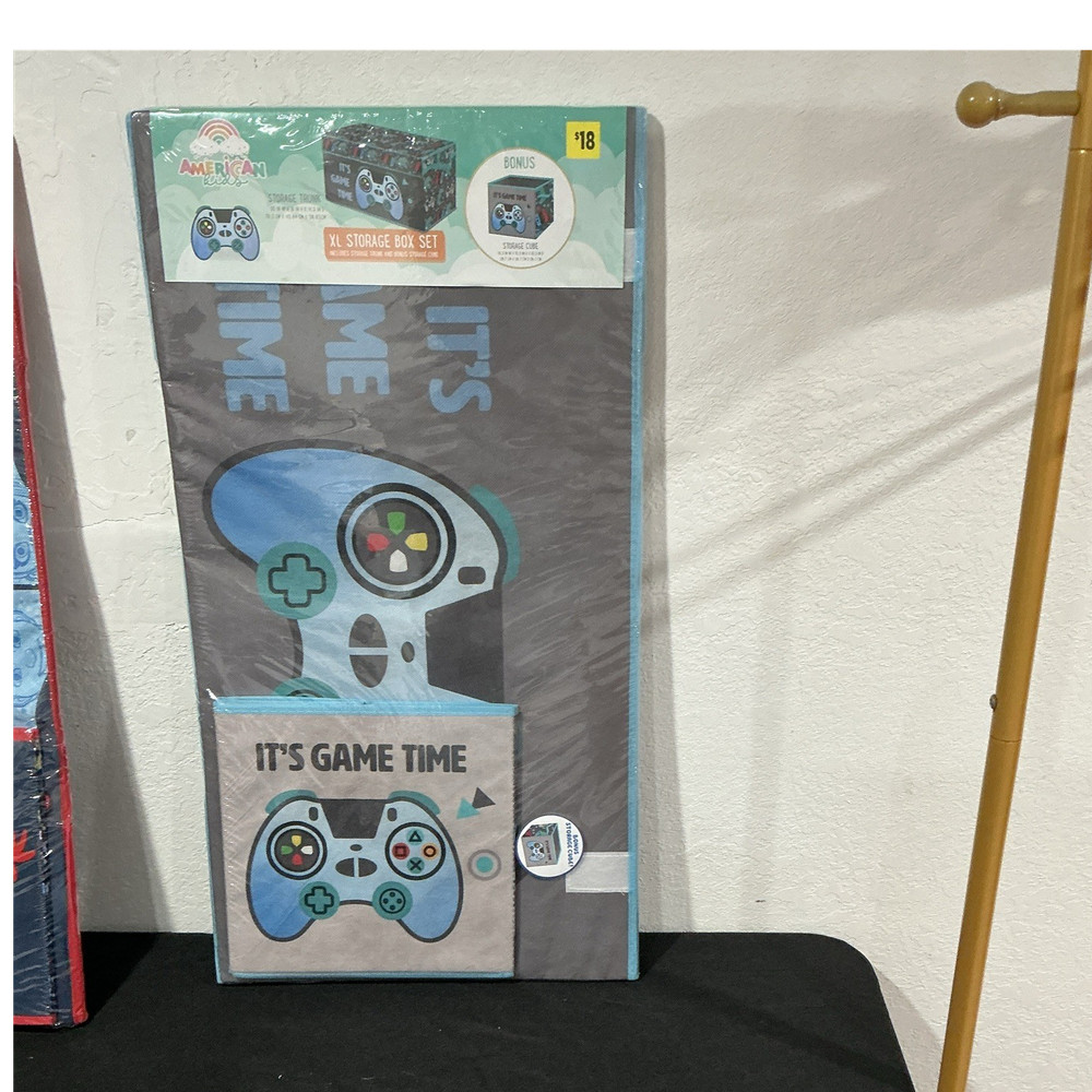 American Greetings XL Storage Box Set Video Game Controller Party
