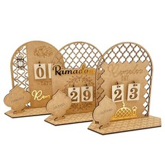 Countdown Calendar Ramadan Decoration Islamic Muslim Festival DIY Ornament JQ