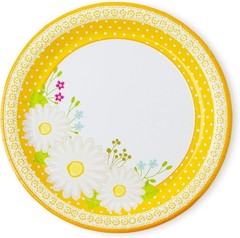 Beautiful Daisy-Themed Paper Plates and Napkins Set for 24 Guests – Spring Decor