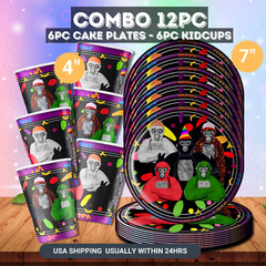 Gorilla tag Party Supplies happy birthday centerpiece decoration gift cup plate