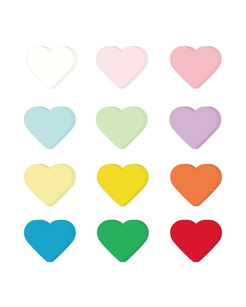 360 Sheets Heart Shaped Paper Cutouts Assorted 12 Colors Bulletin Board Accents