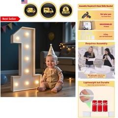 Light Up Numbers for Birthday Party Decorations 3ft 4ft Marquee Numbers
