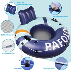 Inflatable River Tube Float, 53″ Pool Float Adult, River Tubes for Floating H…