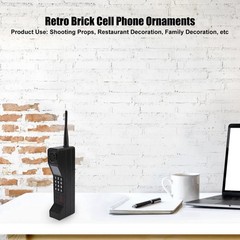WGFOIP Retro Cell Phone Prop, 80s 90s Portable Brick Black
