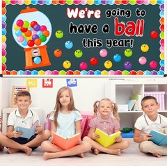 Cheerful Back to School Gumball Decorations – Easy to Personalize & Install