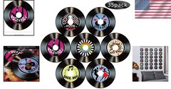 Reusable Rock and Roll 1950’s Cutouts – Colorful Decor for Birthday Festivities
