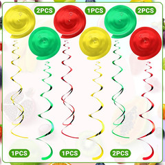 30 Pack Hey One Bear Fruit Birthday Party Decoration Dancing Fruit Hanging Swirl