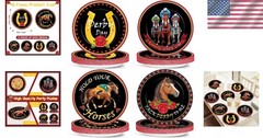 Durable 7-Inch Derby Day Party Plates – 48 Count with Stunning Designs
