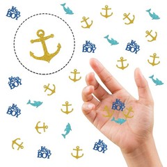 INNORU Nautical Theme It’s a Boy Confetti Glitter, Ship Anchor Confetti, Baby Sh
