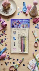 Kpop Happy Birthday Coloring Activity Kpop Packet Party Favors