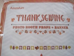 Thanksgiving Photo Booth Props Banner Amos Fun Turkey NEW