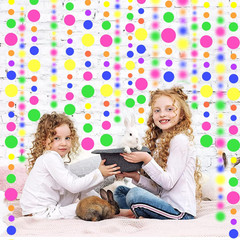 120Feet UV round Dot Paper Neon Garland Neon Streamers Decorations UV Reactive B