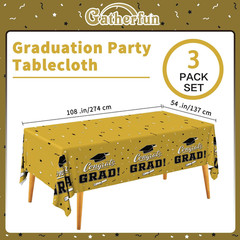 Graduation Tablecloths Graduation Party Table Decorations Waterproof Plastic Rec