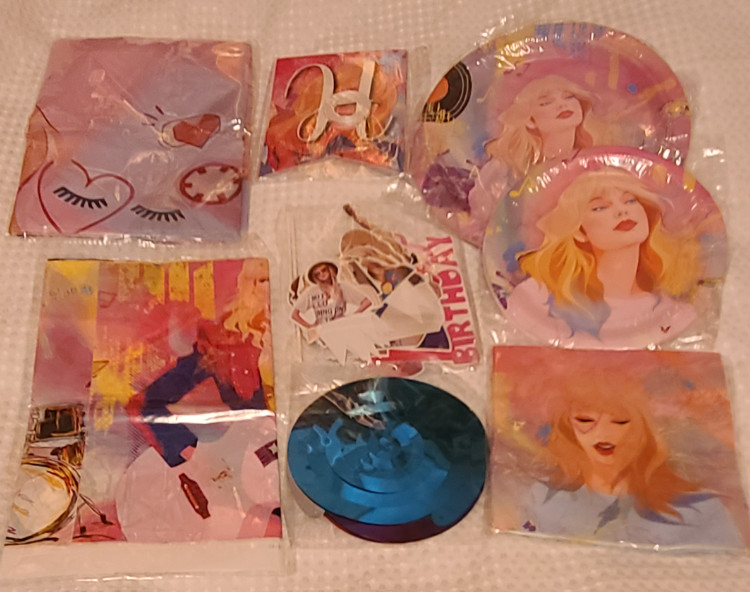 Taylor Swift Birthday Party Decoration Banner Cake Toppers Tablecloth Plates New