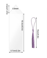 Plastic Bookmark Sleeves with Tassels 25Pcs Clear Blank Vinyl Photo Booth Str…