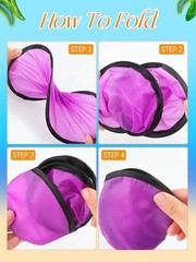 Foldable Flying Disc Fans Set Beach Flying Disc for Party 208 Assorted Color