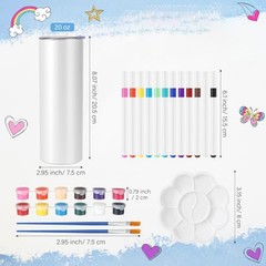 20oz DIY Mug Set with for acrylic Paints and Markers for Personalized Drinkware