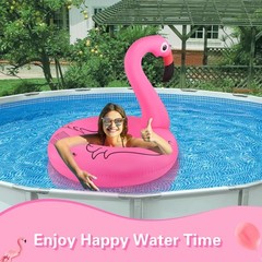 Flamingo Inflatable Pool Floats, Pool Tubes Swim Ring Pink Pools Float, 42Inc…