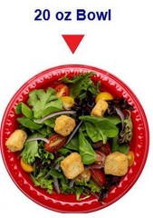 (3 pack) Great Value Everyday Disposable Plastic Bowls, Red, 20 oz, 25 Count