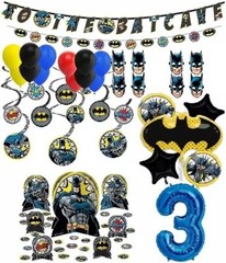 Batman Birthday Party Decorations Jumbo DoubleBanner Balloons 1 to 9 HeroesUnite