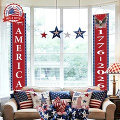 250th Anniversary American Banners – 2 Pack 4th of July Decorations Banner – 177