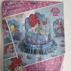 Disney Princess Ariel & Flounder Birthday Table Decorating Kit Mermaid 23 PC