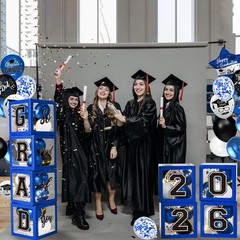 Graduation Decorations Class of 2026 Blue Graduation Decorations Balloons B…