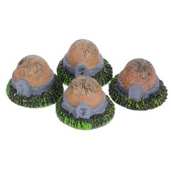 4 Pcs Tombstone Statue Memorial Marker Grave Decorations Fish Tank Tombstones