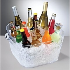 Large Square Party Tub Gatherings & Events Fast Shipping 4.35 lbs New