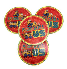 Despicable Me Minions Birthday multicolored paper plates 9″ Pack 32 Plates
