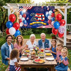 250th Anniversary American Backdrop for 4th of July Celebrations