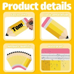 60 Pcs Pencil Paper Cutouts Name Tags Glue Points Back To School Classroom Decor