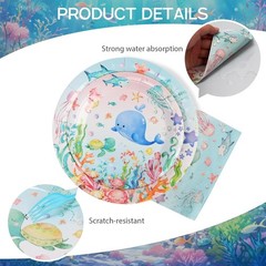 Under The Sea Ocean Disposable Birthday Tableware (Plates, Napkins, Forks)