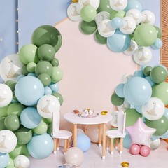 60 Pcs Bow Goose Balloons Set, 12 Inch Blue Green Latex Balloons Silly Goose …