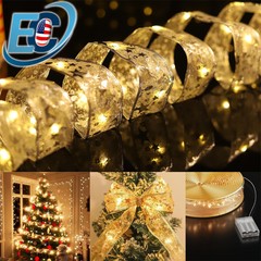 13ft 40LED Ribbon Fairy String Lights for Christmas Tree Party Home Decoration