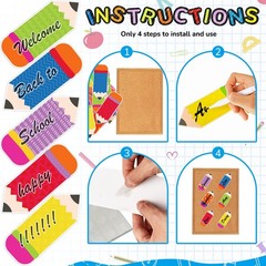 60 Pack Colorful Pencils Paper Cutouts Name Tags Back To School Classroom Decor