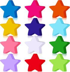 360 Pcs Star Cutouts Paper 3.9 Inch Assorted Color Die Cuts for DIY
