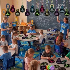 24 Pack 2026 VBS Party Decorations Light Bulb Spiral Hanging Decorations Jesu…