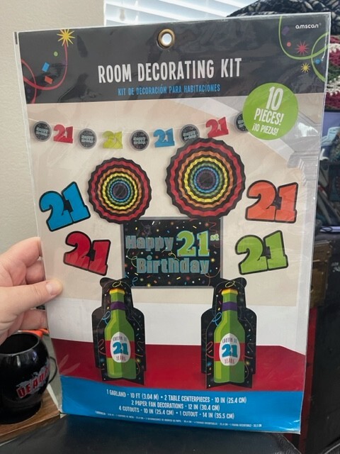 Amscan 10 Piece 21st Birthday Room Decorating Kit Party Supply New!!!
