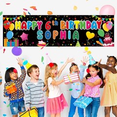 Personalized Birthday Banner For Party, Name And Ages DIY Banner Includes Alp…