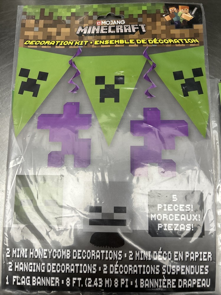 Minecraft Birthday Party Decoration Kit