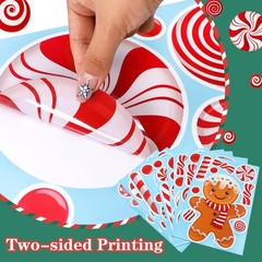 Christmas Gingerbread Window Clings – 9 Sheets 73 11 x 8.0 x 0.1 inches, Red