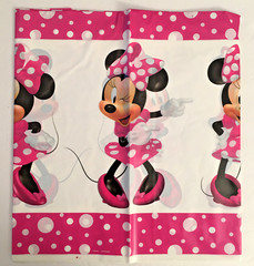 2 Child’s TABLECLOTHS Minnie Mouse Forever Plastic &BATTLE ROYALE Paper54″ X 96″