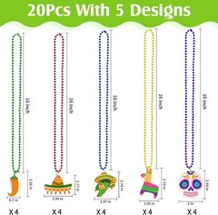 Fiesta Beaded Necklaces 20pcs Cinco De Mayo Party Favors Mexican Celebration …