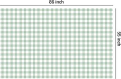 Sage Green Gingham Party Tablecloth Decorations, 3 Pack Green Checkered