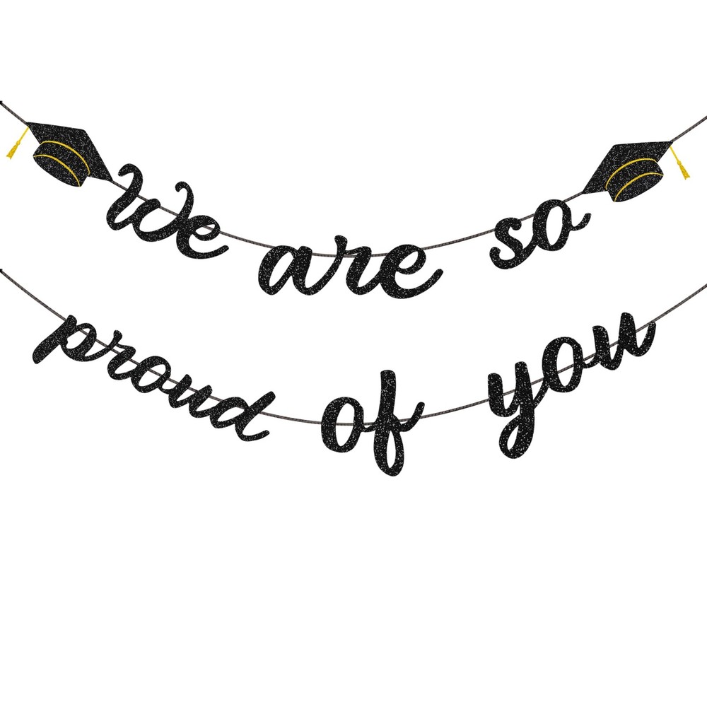 2026 Graduation Decorations Banner – Party Large, black