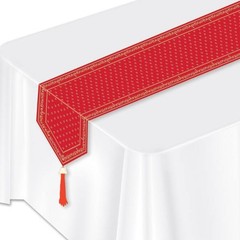 Western Red Bandana Laminated Paper Table Runner 11″ x 6′ Party Tableware