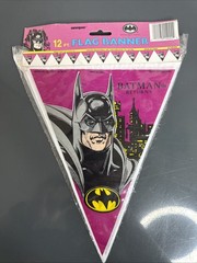 Vintage Batman Returns 1991 Unique Flag Party Banner 12Ft.